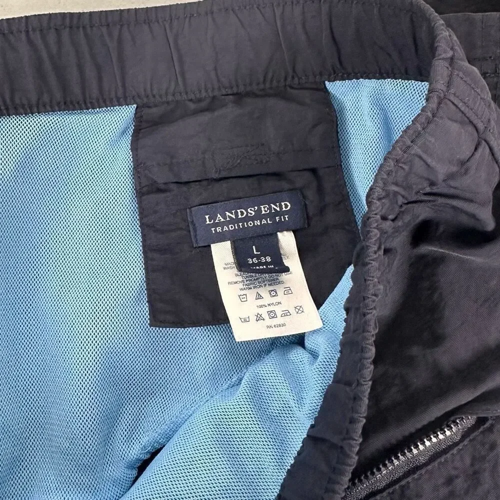 Lands’ End Dark Blue Men’s Swim Trunks size Large 36-38